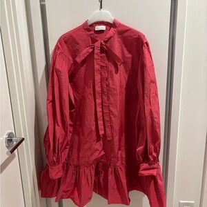 RED Valentino Pink Dress with Bow Detail